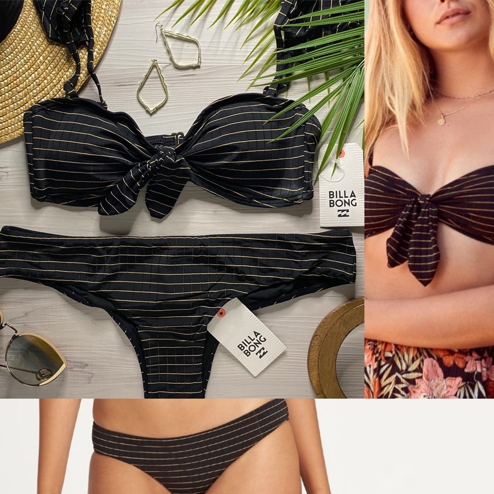 Billabong Warm Days Striped Nite Cap Bralette Bikini Top | Hawaii Lo Bottom